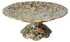 Stunning CROWN DUCAL Rare Chintz Pedestal Scalloped Serving Plate/ Cake Stand