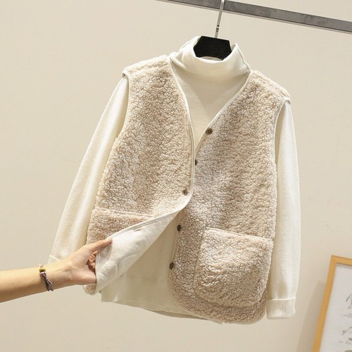 Lady sherpa fleece vest - lady,