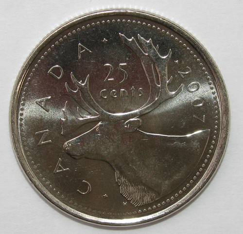 Double sided canadian quarter - double,