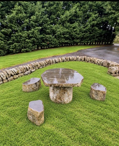 Basalt stone outdoor table - basalt,