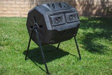 Dual chamber compost - chamber, tumbler