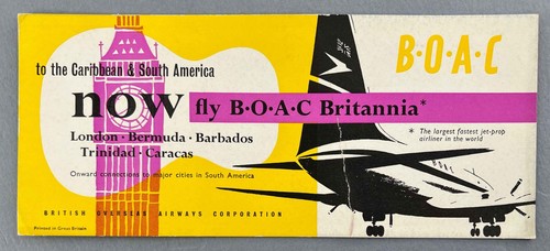 Boac britannia advertising - boac,