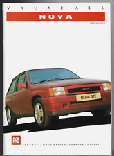 Vauxhall Nova 1988-89 UK Market Sales Brochure GTE SR L Merit Base