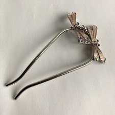 Women’s Pink Embellished Gem Dragonfly Pretty Hair Pin Accessory