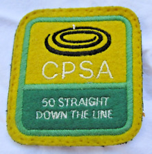 Rare CPSA 50 Straight Down The Line DTL Sew On Badge Clay Shooting Embroidered