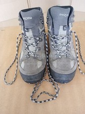 TREZETA HIKING BOOTS MENS UK SIZE 8.5 VIBRAM SOLE WATERPROOF GORE-TEX MIX GREYS