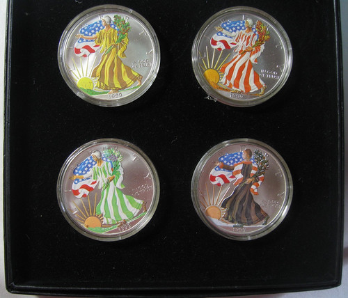 1999 silver eagles - eagles, $1