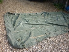 british army green canvas vehicle roof lorry tarp 13 ft long plus flap