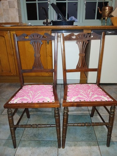 Pair fine edwardian chairs - pair,