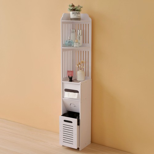 White tall bathroom storage - tall,