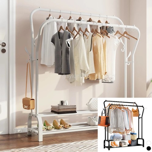 Metal double clothes - clothes, rack