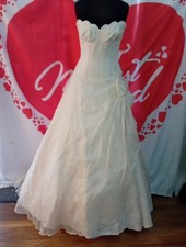Wedding dress size 8 pink silk