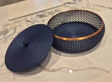 Candy Bowl Navy Blue and Gold