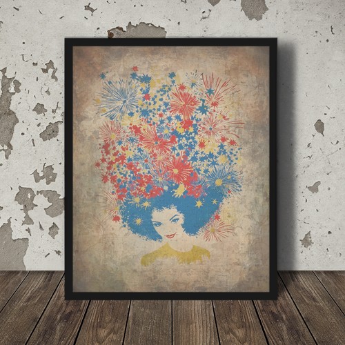 Vintage fashion girl wall art - fashion,