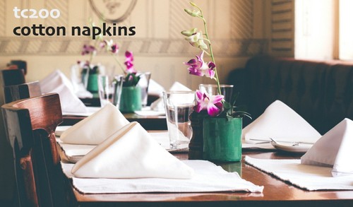 10x cotton napkins white - 10x,