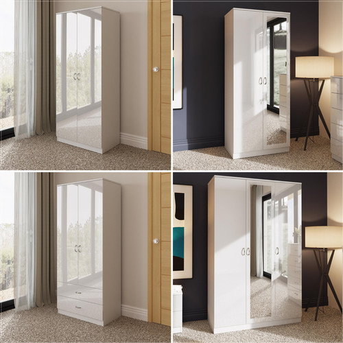 White gloss 3 door - white,