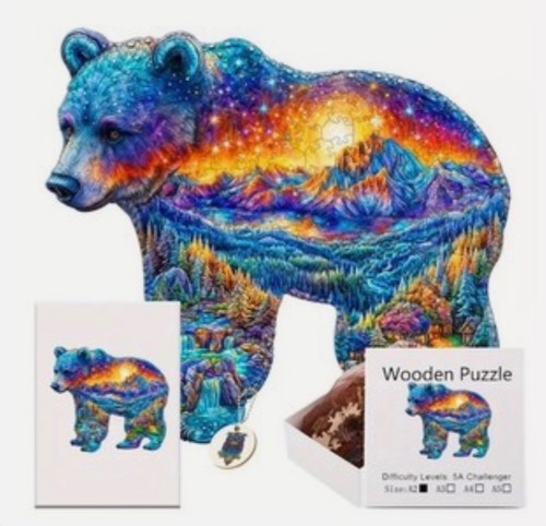 New box bear - new, wooden
