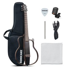 SONICAKE QGT-01 Travel Guitar Acoustic Electric Guitar Quiet Pratice Guitars UK