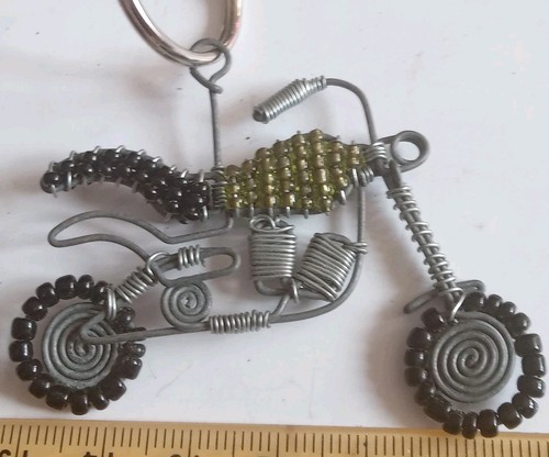 Vintage old keyring metal - vintage,