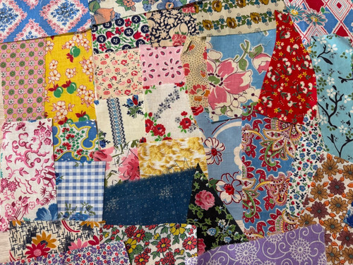 Vintage feedsack fabric - vintage,