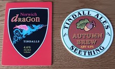 2 x PUMP CLIPS - TINDALL ALES