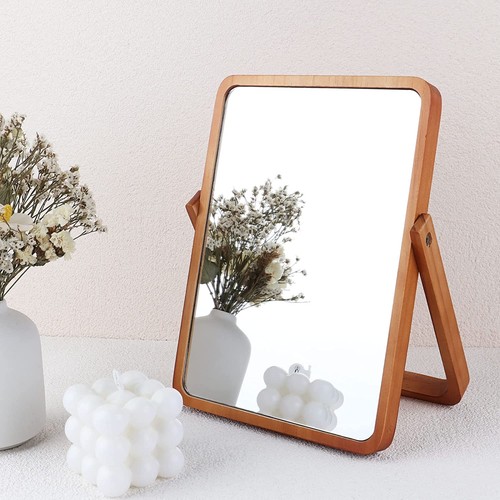 Wooden swivel mirror vertical - wooden,