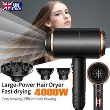 4000W Professional Ionic Blow Dryer Lightweight Fast Dry w/Diffuser Nozzle