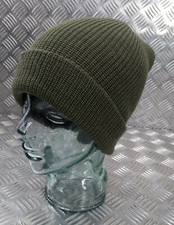 Genuine US Army Green or Black Beanie Hat / Watch Cap / Skullcap 100% Wool 