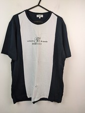 T shirt navy blue and white T&W Taylor & Wright size L