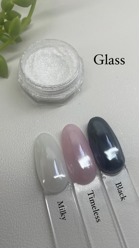 Glass powder shiny white - glass,