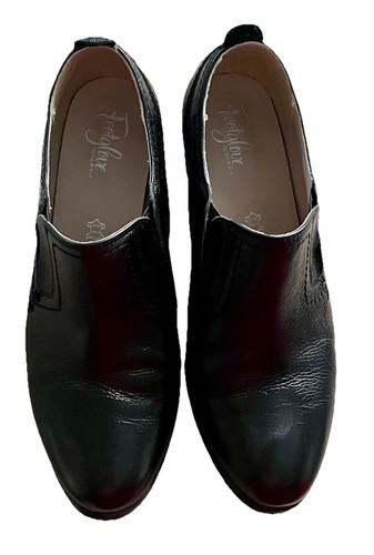 Wide fit black leather shoe - black,