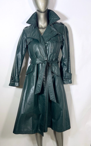 Vintage leather trench - vintage,