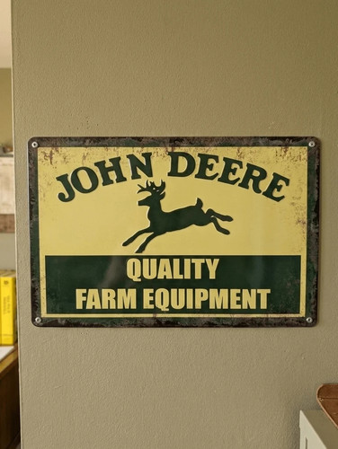 John deere metal sign - sign, –