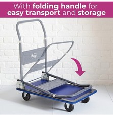 Neo Heavy Duty Folding Platform Trolley Flat Bed Truck Barrow, 150kg Capacity