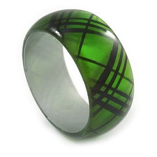 Green/ Black Acrylic 'Tartan