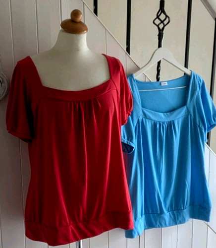Size blue red square - 18, &