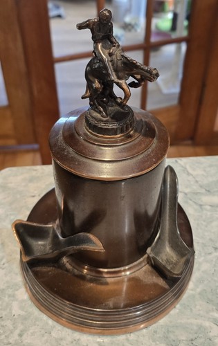 Antique ornate cowboy bucking - antique,