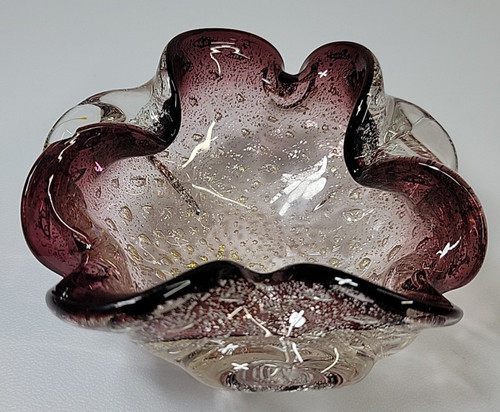 Vtg 1960s art glass - art, purple