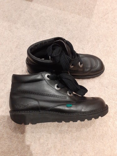 Kickers black leather mens - kickers,