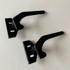 2 x Polyplastic Window Black Lever Latch Lock Catch 2 Hole Caravan Motorhome