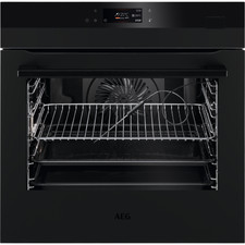 AEG BSK778380T SteamCrisp Built in Pyrolytic Single Oven in Black GRADE A