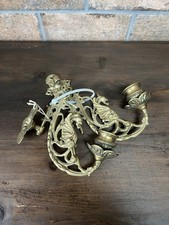 Pair Of Antique Brass Candle