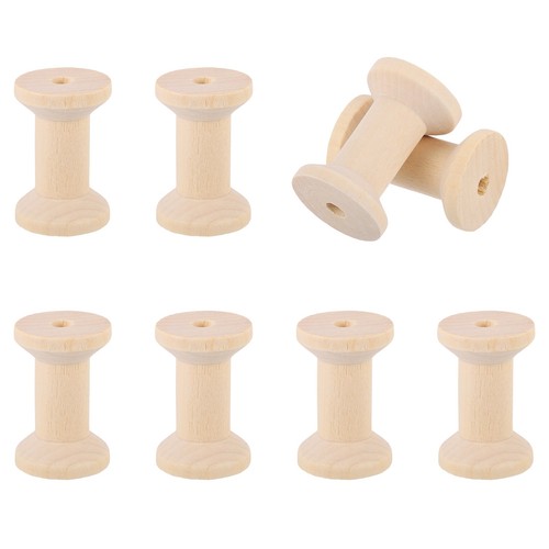 8pcs wooden spools - wooden, of