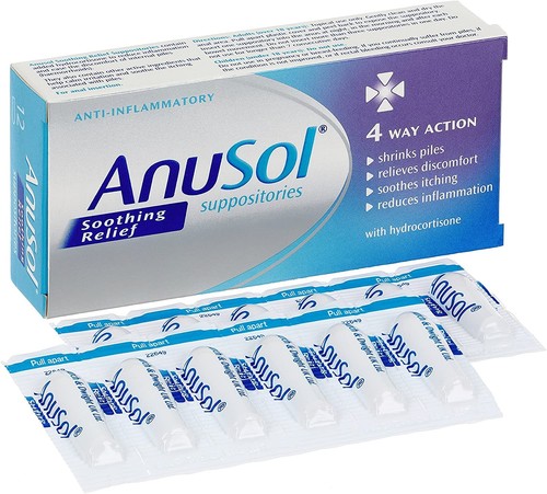 Anusol suppositories 12ct - suppositories,