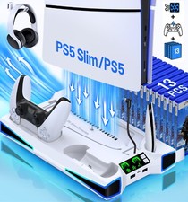 PS5 Cooling Station for PS5/PS5 Slim Disc Digital Console, PS5 Cooling Stand PS5
