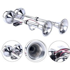 Air Horn 12v Electric Super Loud Dual Trumpet Marine Grade Boat Stainless Steel
