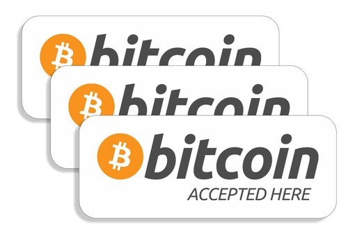 Bitcoin accepted sticker - accepted,