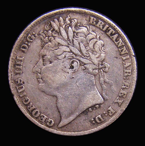 Sixpence 1824 about - 1824, fine