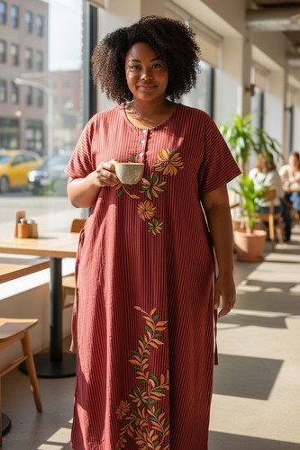 Women boho kaftan maxi dress - kaftan,