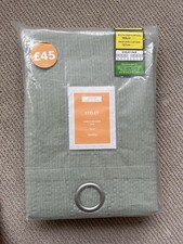 *NEW* Limited Edition Eyelet Lined Curtains Pair Sage W168cm Drop 137cm